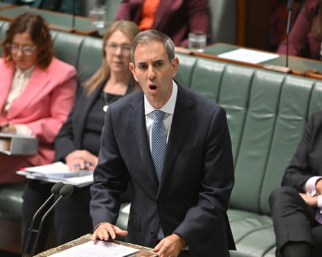 Treasurer Jim Chalmers during question time in the House of Representatives on Tuesday.