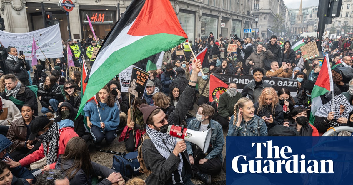 Protesters block London’s Oxford Street in proPalestine demonstration