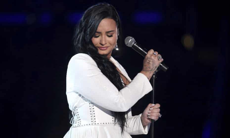 Demi Lovato performing in 2020.