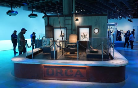 Replica of boat in studio