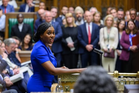 Kemi Badenoch addresses the Commons during PMQs