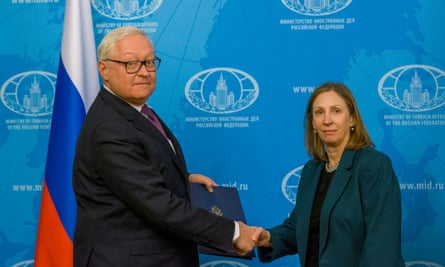 Russian deputy foreign Minister Ryabkov meets with US ambassador Lynne Tracy in Moscow.