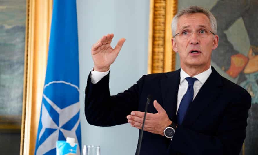 Nato Secretary General Jens Stoltenberg in Kommandantgaarden, Copenhagen, Denmark.
