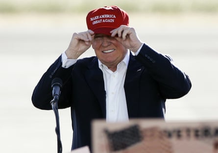 Donald Trump in his baseball cap