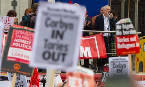 Jeremy Corbyn speaks in Parliament Square