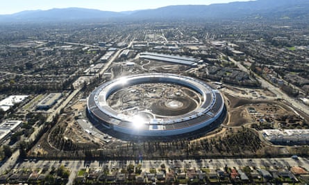 The Apple Campus 2 is seen under construction in Cupertino in January.