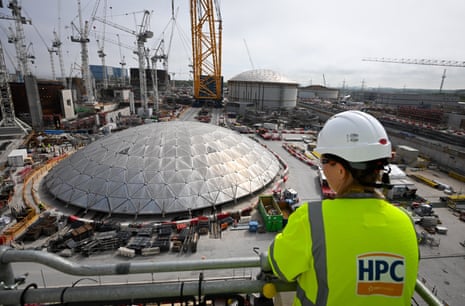 Construction work at the Hinkley Point C nuclear power station in the UK