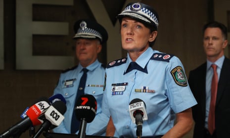 NSW police commissioner Karen Webb addressing the media in Sydney yesterday.
