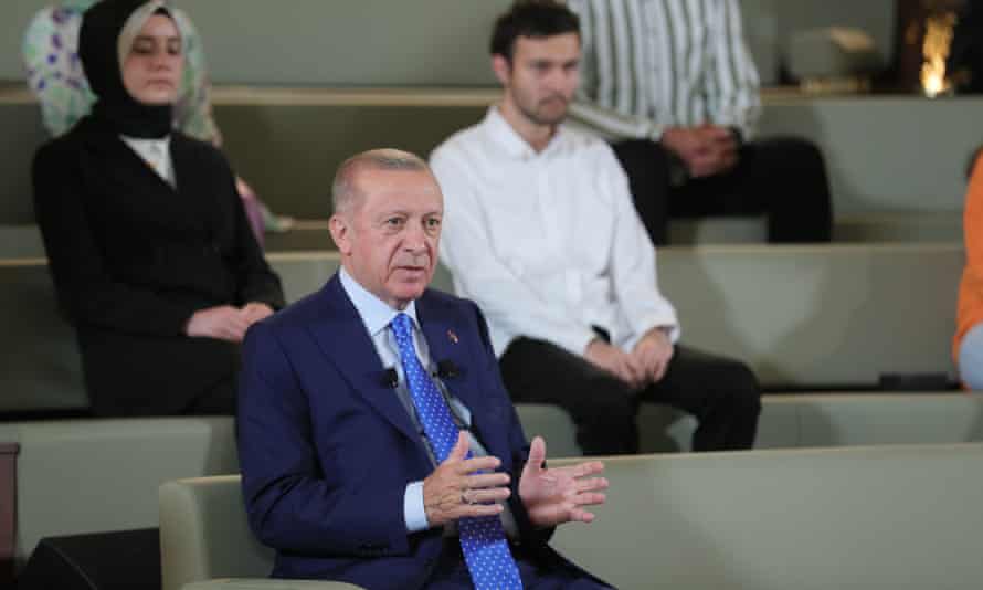 Turkish President Recep Tayyip Erdogan speaks in Ankara, Turkey.