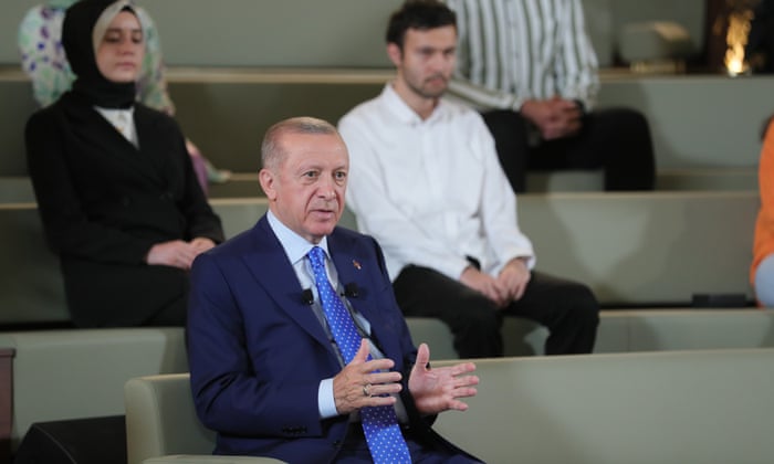 Erdoğan speaks in Ankara, Turkey.