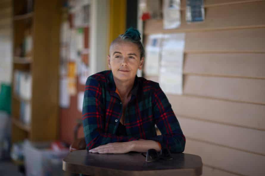 Volunteer Danielle Murphy at the Cobargo Bushfire Rescue Center in the town of Cobargo.