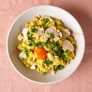 A kedgeree by any other name: Smoked haddock kichiri with pickled cauliflower.