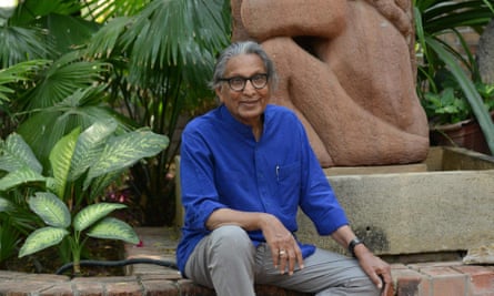 Balkrishna Doshi at his home in Ahmedabad, 2018.