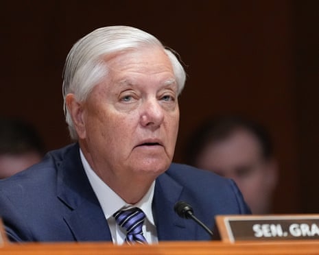 Lindsey Graham questions Defense Secretary Pete Hegseth during a hearing on 12 May 2026.