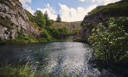 Top of the lake … disused Rosebush quarry.