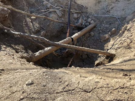 a broken pipeline