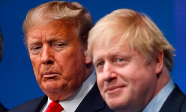 Boris Johnson joins Donald Trump at the Nato summit in Watford on Wednesday.
