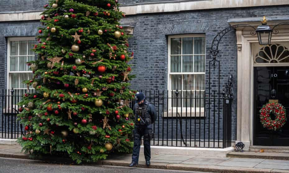 Christmas tree outside No 10 Downing Street