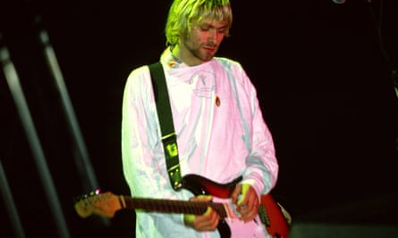Nirvana’s finale … Kurt Cobain performs at Reading festival on August 30, 1992