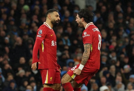 Mohamed Salah with Dominik Szoboszlai