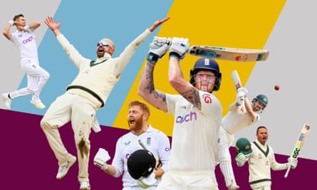 James Anderson, Nathan Lyons, Jonny Bairstow, Ben Stokes, Travis Head and Usman Khawaja.