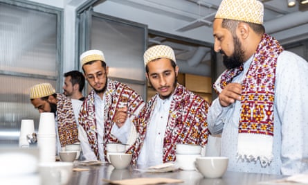 Men at the Yemen coffee festival in London.