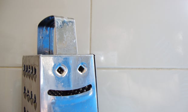 A happy grater in the kitchen