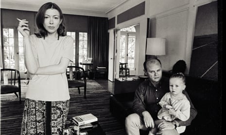 Joan Didion with her husband and daughter