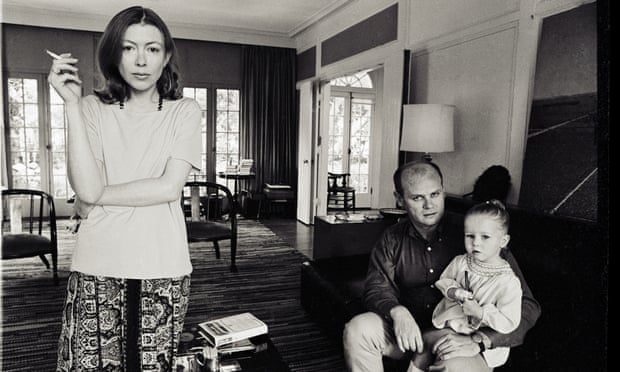 Centered: Joan Didion in a still from The Center Will Not Hold next to her husband John Gregory Dunne and daughter Quintana Roo Dunne