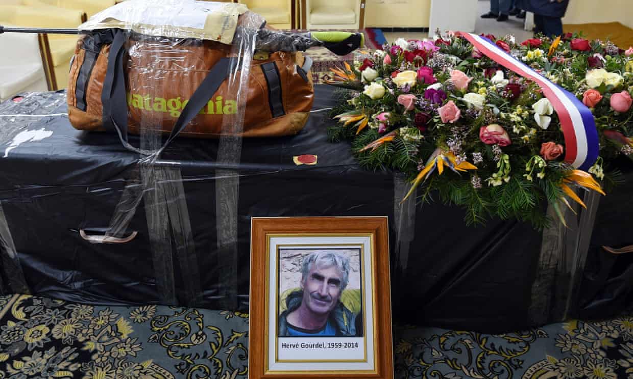 A memorial to Herve Gourdel, a French mountain guide who was kidnapped and beheaded in Algeria.