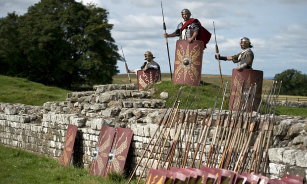 Reenactors at Hadrian’s Wall: it is believed up to 1,000 soldiers lived at the 2nd-century garrison.