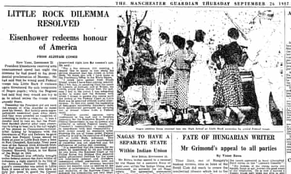 From The Archive How The Guardian Reported The Little Rock Civil Rights Showdown In 1957 World News The Guardian