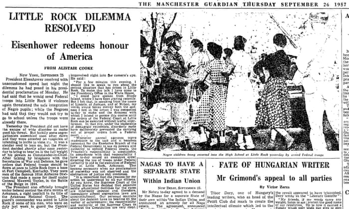 From the archive: how the Guardian reported the Little Rock civil rights showdown in 1957 | Race | The Guardian