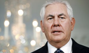 The US secretary of state, Rex Tillerson