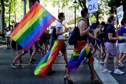 Rainbows at Alternative Pride in Madrid in June.