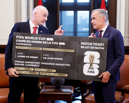 Gianni Infantino with Canada PM Mark Carney