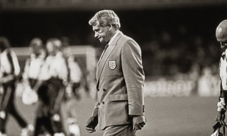 Bobby Robson at the Stadio delle Alpi, Turin, before England faced West Germany at Italia 90.