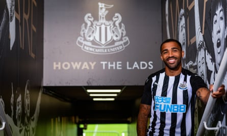 Callum Wilson poses in the Newcastle United kit: ‘It’s a massive club with great history.’