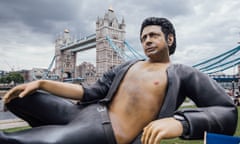 A new Jeff Goldblum statue near Tower Bridge.