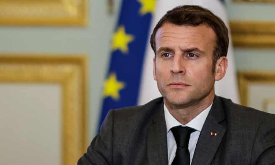 Emmanuel Macron at the Elysée Palace in Paris, March 2021