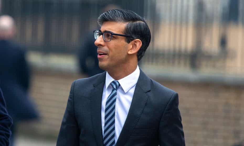The UK chancellor, Riishi Sunak