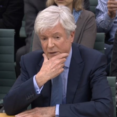 Director general of the BBC, Tony Hall, giving evidence to the digital, culture, media and sport committee on pay at the BBC in January 2018.