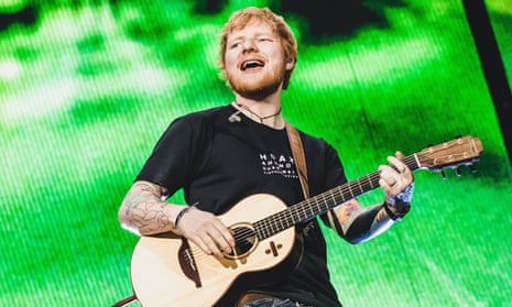 Laughing all the way to the bank … man-with-a-plan Ed Sheeran.