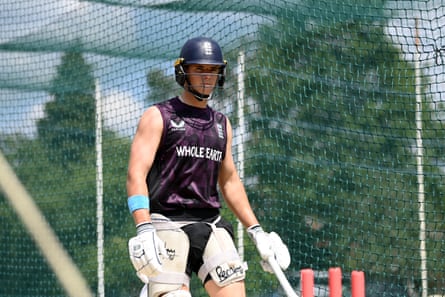 Jacob Bethell in the nets