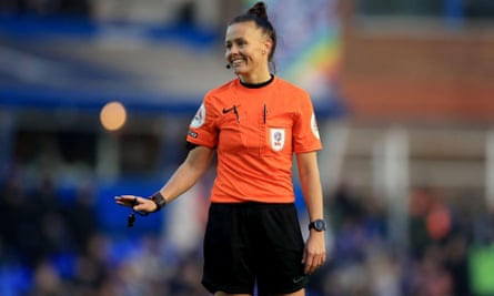 Rebecca Welch officiates a match