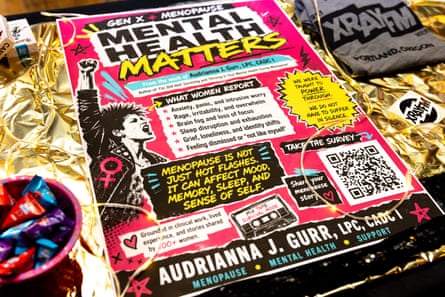 A poster for the Menopunks festival that says ‘mental health matters’