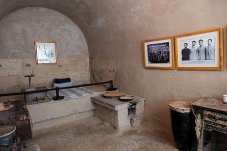 The ‘cave’ house where Xi Jinping used to stay in Liangjiahe village, shown during a government-organised tour in 2021.