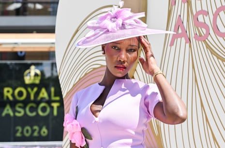 A stylish racegoer at Royal Ascot.