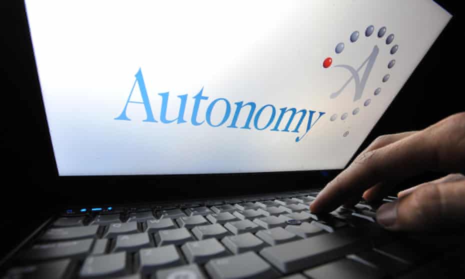 Logo on screen of software firm Autonomy