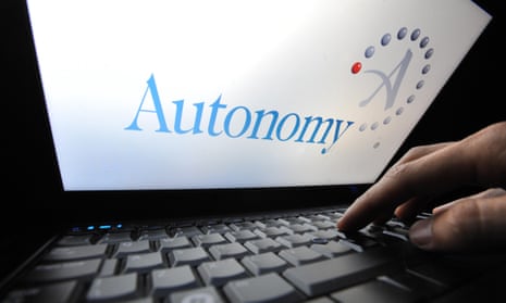 Logo on screen of software firm Autonomy